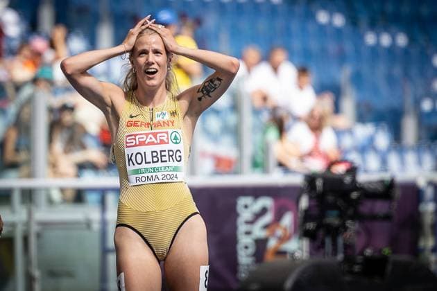 Sport Themen der Woche KW24 Leichtathletik-Europameisterschaften; Rom, 11.06.2024 Majtie KOLBERG (GER) mit Bestzeit ins 800m Finale; Leichtathletik-Europameisterschaften am 11.06.24 im Olympiastadion in Rom, Italien. *** European Athletics Championships Rome, 11 06 2024 Majtie KOLBERG GER with best time in the 800m final European Athletics Championships on 11 06 24 at the Olympic Stadium in Rome, Italy Copyright: xBEAUTIFULxSPORTS LeahxKohringx