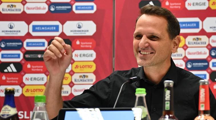 11 06 2024 1 FC Nürnberg Nuernberg FCN Club Media event Press conference Presentation of new coach Head coach xwoxzix Joti Chatzialexiou Board of Directors Sport 1 FC Nürnberg FCN