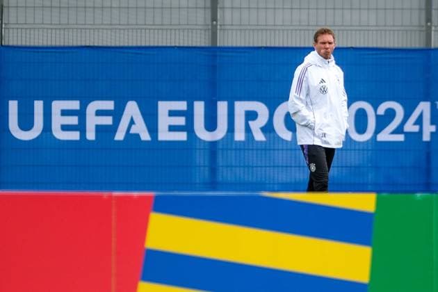 Julian Nagelsmann Germany , Coach , GER, DFB, Training, Football Mens National Team Germany, UEFA European Football Championship 2024, Herzogenaurach 11 06 2024 GER, DFB, Training, Football Mens National Team Germany, UEFA European Football Championship 2024, Herzogenaurach 11 06 2024 Herzogenaurach Copyright: xEibner-Pressefoto FlorianxWieganx EP_FWD