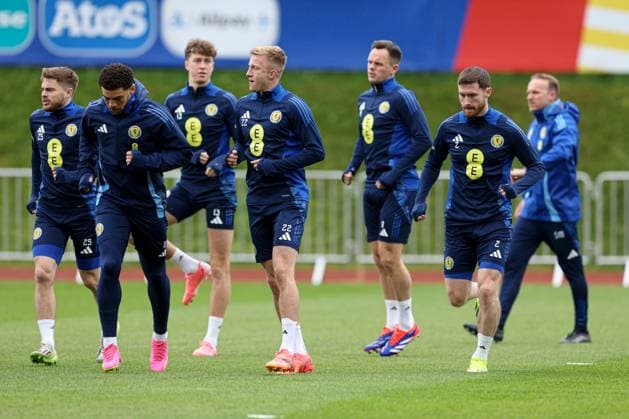 Anthony Ralston of Scotland during the training session Scotland Training Session and press conference, PK, Pressekonferenz UEFA European Championship, EM, Europameisterschaft 2024, Group A Football, Stadion am Groben, Garmisch-Partenkirchen, Germany, 11 Jun 2024 EDITORIAL USE ONLY No use with unauthorised audio, video, data, fixture lists, club league logos or live services. Online in-match use limited to 120 images, no video emulation. No use in betting, games or single club league player publications.  Copyright: xPaulxCurrie Shutterstockx 14523736b
