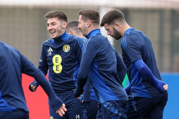 Billy Gilmour of Scotland during the training session Scotland Training Session and press conference, PK, Pressekonferenz UEFA European Championship, EM, Europameisterschaft 2024, Group A Football, Stadion am Groben, Garmisch-Partenkirchen, Germany, 11 Jun 2024 EDITORIAL USE ONLY No use with unauthorised audio, video, data, fixture lists, club league logos or live services. Online in-match use limited to 120 images, no video emulation. No use in betting, games or single club league player publications.  Copyright: xPaulxCurrie Shutterstockx 14523736a