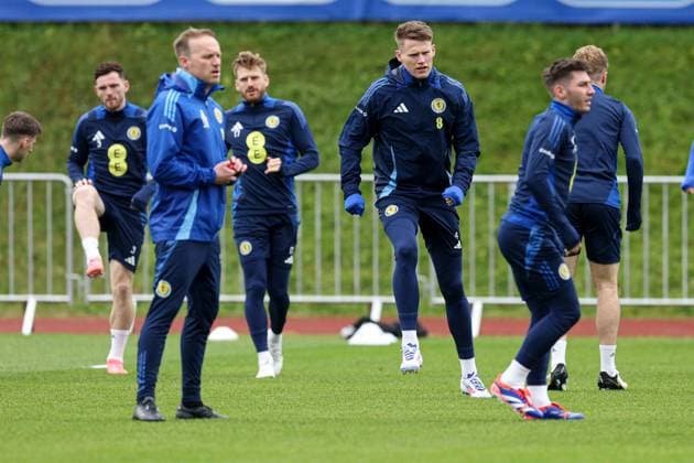 Scott McTominay of Scotland during the training session Scotland Training Session and press conference, PK, Pressekonferenz UEFA European Championship, EM, Europameisterschaft 2024, Group A Football, Stadion am Groben, Garmisch-Partenkirchen, Germany, 11 Jun 2024 EDITORIAL USE ONLY No use with unauthorised audio, video, data, fixture lists, club league logos or live services. Online in-match use limited to 120 images, no video emulation. No use in betting, games or single club league player publications.  Copyright: xPaulxCurrie Shutterstockx 14523736m