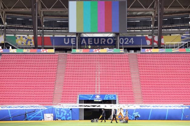 EM Host City Leipzig Stadium Open Media Day Leipzig, 11 06 2024, Stadion Leipzig, Football, UEFA Euro 2024, Host City Leipzig , Open Media Day at the stadium , In photo stadium view , For editorial use only Only editorial use , Picture Point