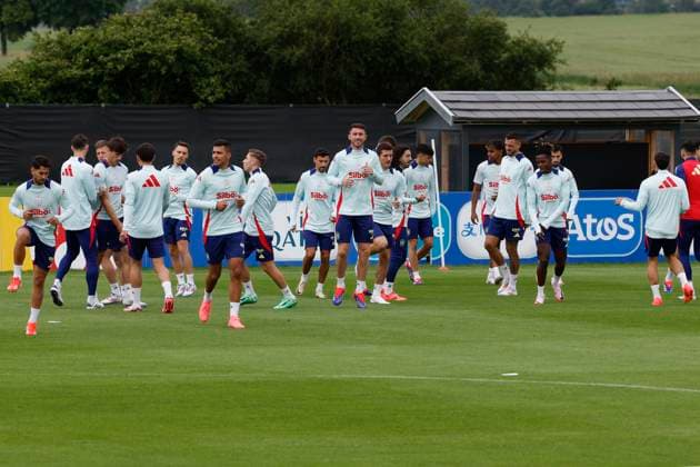 Spanish national team, Nationalteam during a training session at the SV Aasen Sports Center, in the town of Donaueschingen, Germany, 11 June 2024. Spain will face Croatia in their Euro 2024 soccer match at Olympiastadion stadium, in Berlin, on 15 June. Spain training session in Germany !ACHTUNG: NUR REDAKTIONELLE NUTZUNG!  Copyright: xJ.J.xGuillenx GRAF8603 20240611-55013837604_1