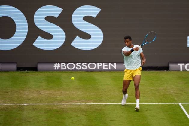 BOSS Open ATP 250 2024 Stuttgart, 11 06 2024 Giovanni Mpetshi Perricard FRA, France BOSS Open 2024, ATP 250, TC Weissenhof grounds on 10 06 2024, Stuttgart Copyright: xBEAUTIFULxSPORTSx Pajonkx