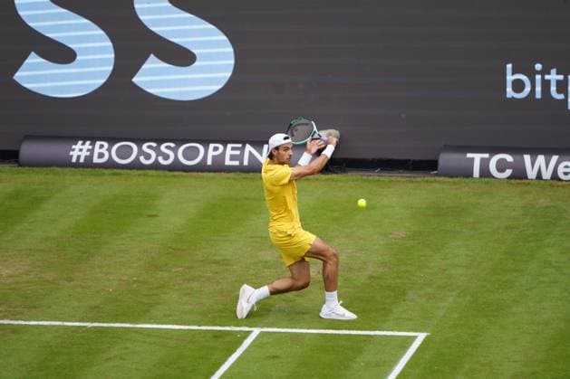 BOSS Open ATP 250 2024 Stuttgart, 11 06 2024 Lorenzo Musetti ITA, Italy BOSS Open 2024, ATP 250, TC Weissenhof grounds on 10 06 2024, Stuttgart Copyright: xBEAUTIFULxSPORTSx Pajonkx