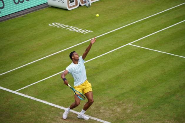 BOSS Open ATP 250 2024 Stuttgart, 11 06 2024 Giovanni Mpetshi Perricard FRA, France BOSS Open 2024, ATP 250, TC Weissenhof grounds on 10 06 2024, Stuttgart Copyright: xBEAUTIFULxSPORTSx Pajonkx