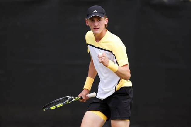 Henry Searle during his round of 32 match against Denis Kudia. Rothesay Open Nottingham, Day 2, Tennis, Lexus Nottingham Tennis Centre, Nottingham, UK - 11 June 2024  Copyright: xRyanxBrowne Shutterstockx 14523727ac