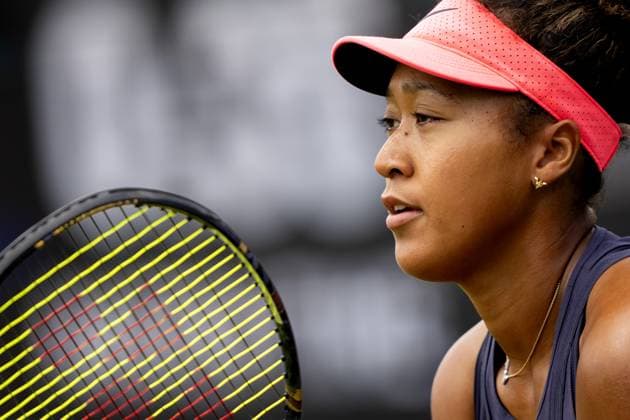 Tennis, WTA-Turnier in s Hertogenbosch ROSMALEN - Naomi Osaka (JPN) in action against Elise Mertens (BEL) on the fourth day of the Libema Open tennis tournament in Rosmalen. ANP SANDER KONING xVIxANPxSportx xxANPxIVx 500854707 originalFilename: 500854707.jpg
