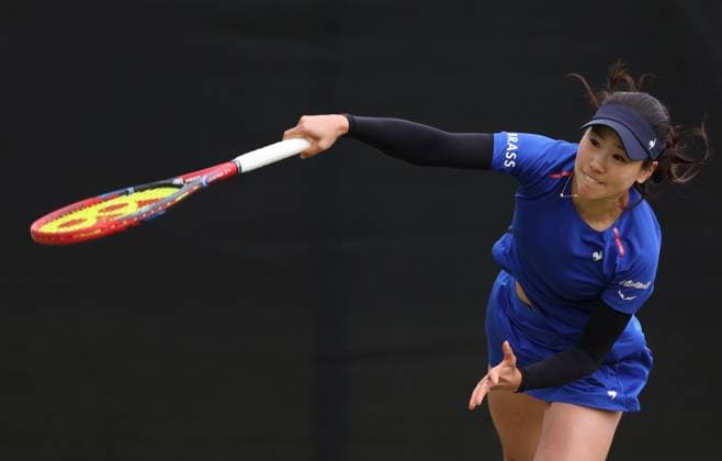 Nao Hibino during a round of 32 match Rothesay Open Nottingham, Day 2, Tennis, Lexus Nottingham Tennis Centre, Nottingham, UK - 11 June 2024  Copyright: xRyanxBrowne Shutterstockx 14523727bi