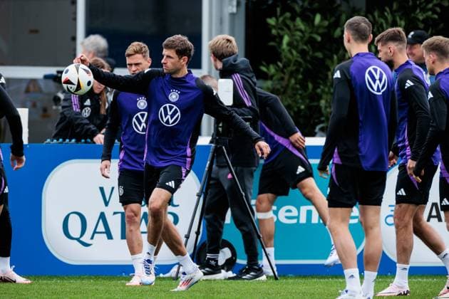 Training camp preparation UEFA EURO 2024 Germany 11 06 2024 Thomas Müller Germany, 13 on the ball Training camp preparation UEFA EURO 2024 Germany Training HerzoBase, Herzogenaurach on 11 06 2024 Copyright: xBEAUTIFULxSPORTS Wunderlx