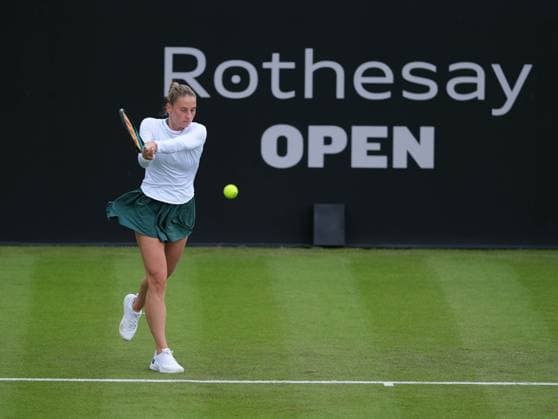 11th June 2024; Lexus Nottingham Tennis Centre, Nottingham, England; Rothesay Nottingham Open, Day 2; Marta Kostyuk plays a baseline shot to Daria Snigur, womens singles  ActionPlus12653486 PaulxBonser
