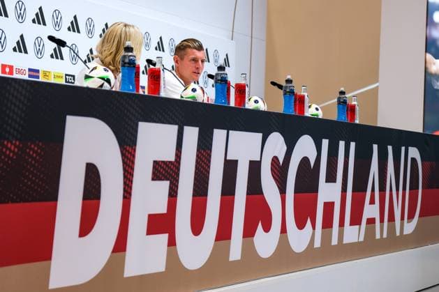 Toni Kroos Germany , 08 , GER, DFB, Press conference, Football mens national team Germany, UEFA European Football Championship 2024,Herzogenaurach 11 06 2024 GER, DFB, Press conference, Football mens national team Germany, UEFA European Football Championship 2024,Herzogenaurach 11 06 2024 Herzogenaurach Copyright: xEibner-Pressefoto FlorianxWieganx EP_FWD