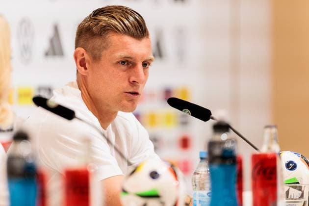 Training camp preparation UEFA EURO 2024 Germany 11 06 2024 Toni Kroos Germany, 8 Training camp preparation UEFA EURO 2024 Germany Press conference HerzoBase, Herzogenaurach on 11 06 2024 Copyright: xBEAUTIFULxSPORTS Wunderlx