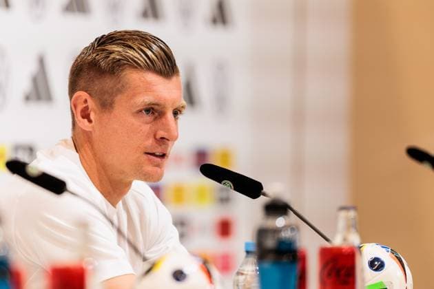 Training camp preparation UEFA EURO 2024 Germany 11 06 2024 Toni Kroos Germany, 8 Training camp preparation UEFA EURO 2024 Germany Press conference HerzoBase, Herzogenaurach on 11 06 2024 Copyright: xBEAUTIFULxSPORTS Wunderlx
