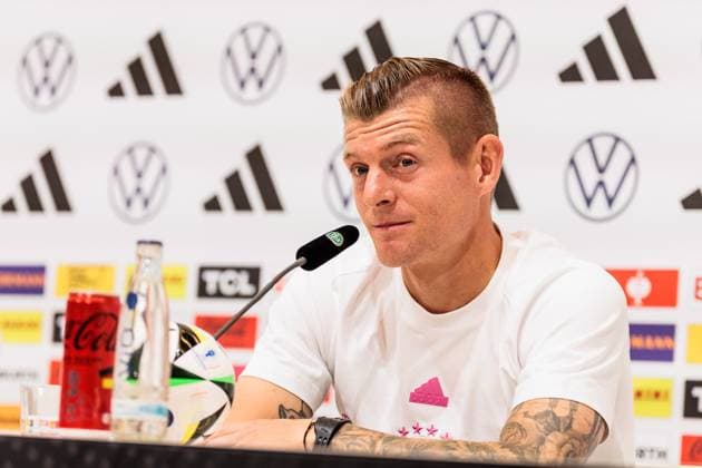 Training camp preparation UEFA EURO 2024 Germany 11 06 2024 Toni Kroos Germany, 8 Training camp preparation UEFA EURO 2024 Germany Press conference HerzoBase, Herzogenaurach on 11 06 2024 Copyright: xBEAUTIFULxSPORTS Wunderlx