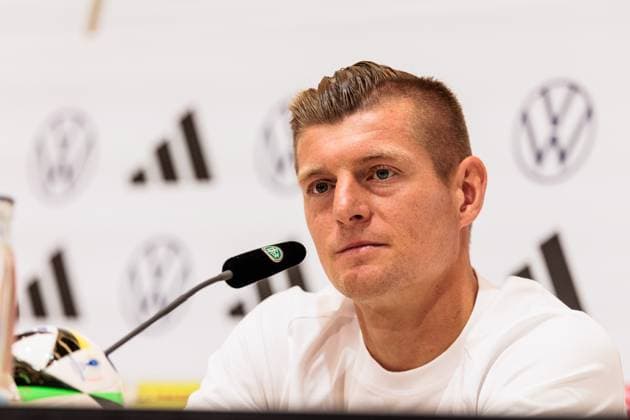 Training camp preparation UEFA EURO 2024 Germany 11 06 2024 Toni Kroos Germany, 8 Training camp preparation UEFA EURO 2024 Germany Press conference HerzoBase, Herzogenaurach on 11 06 2024 Copyright: xBEAUTIFULxSPORTS Wunderlx