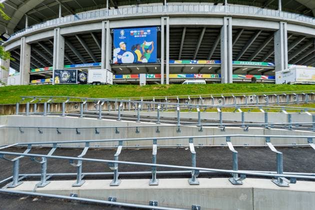 Stadium Open Media Day Arena Frankfurt, 11 06 2024 Barrier-free access to the stadium for people with walking disabilities Stadium Open Media Day Arena Frankfurt, 11 06 2024 Copyright: xBEAUTIFULxSPORTS Hahnex