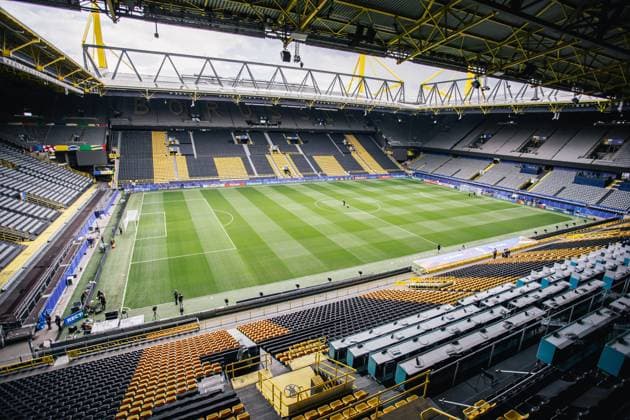 BVB Stadion Dortmund - Stadium Open Media Day: UEFA EURO, EM, Europameisterschaft,Fussball 2024 A general view is showing the BVB Stadium ahead of the UEFA EURO 2024 Germany in Dortmund, Germany, on June 11, 2024. Dortmund Germany  Copyright: xHeshamxElsherifx originalFilename:elsherif-notitle240611_npM7U.jpg
