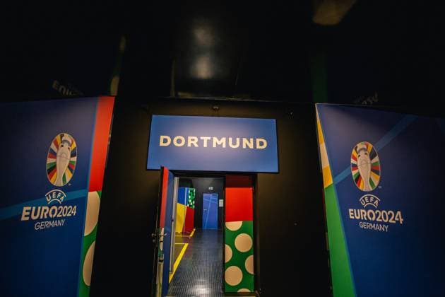 BVB Stadion Dortmund - Stadium Open Media Day: UEFA EURO, EM, Europameisterschaft,Fussball 2024 A general view is showing the entrance to the BVB Stadium ahead of the UEFA EURO 2024 in Dortmund, Germany, on June 11, 2024. Dortmund Germany  Copyright: xHeshamxElsherifx originalFilename:elsherif-notitle240611_npvyO.jpg
