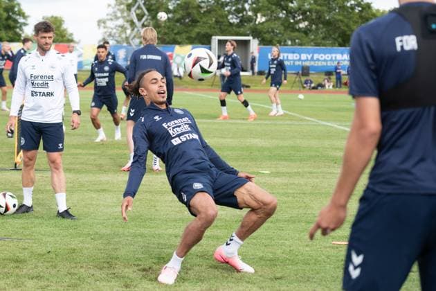 Yussuf Yurary Poulsen Denmark, 20 Public training national team Denmark, UEFA European Football Championship 2024, Men, European Championship 2024, GER, 11 06 2024, Public training national team Denmark, UEFA European Football Championship 2024, Men, European Championship 2024, GER, 11 06 2024 Freudenstadt Copyright: xEibner-Pressefoto WolfgangxFrankx EP_WFK
