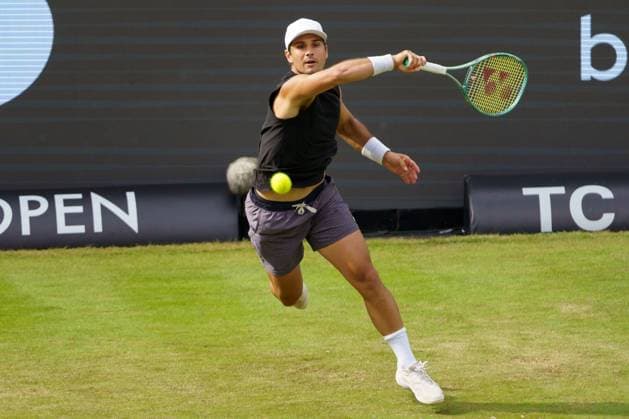 BOSS Open ATP 250 2024 Stuttgart, 11 06 2024 Marcos Giron USA, United States of America BOSS Open 2024, ATP 250, TC Weissenhof grounds on 10 06 2024, Stuttgart Copyright: xBEAUTIFULxSPORTSx Pajonkx