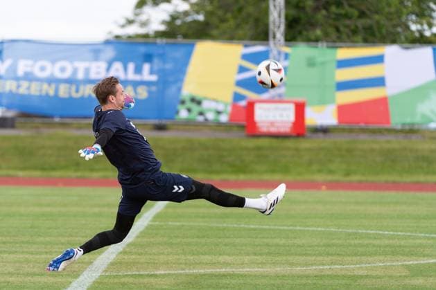 Frederik Roennow Denmark, 22 Public training national team Denmark, UEFA European Football Championship 2024, Men, European Championship 2024, GER, 11 06 2024, Public training national team Denmark, UEFA European Football Championship 2024, Men, European Championship 2024, GER, 11 06 2024 Freudenstadt Copyright: xEibner-Pressefoto WolfgangxFrankx EP_WFK
