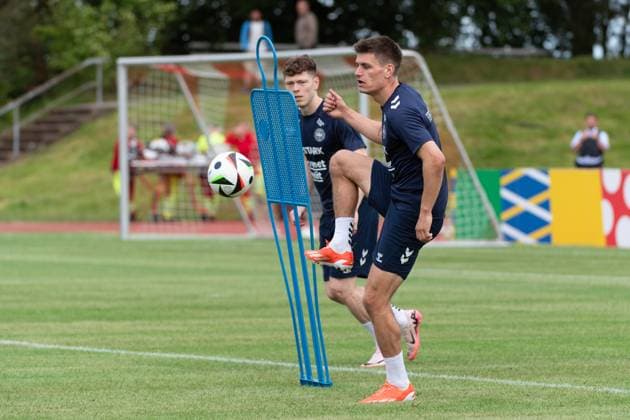 Joakim Maehle Pedersen Denmark, 05 Public training national team Denmark, UEFA European Football Championship 2024, men, European Championship 2024, GER, 11 06 2024, Public training national team Denmark, UEFA European Football Championship 2024, men, European Championship 2024, GER, 11 06 2024 Freudenstadt Copyright: xEibner-Pressefoto WolfgangxFrankx EP_WFK
