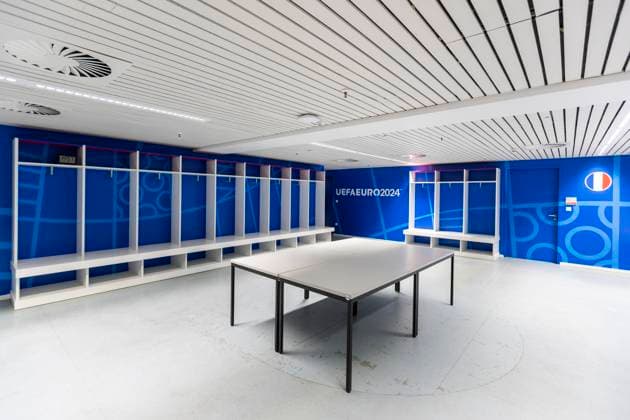 Stadium Open Media Day Arena Düsseldorf, 11 06 2024 The changing room Stadium Open Media Day at the Arena Düsseldorf in Düsseldorf, on 11 06 2024 Copyright: xBEAUTIFULxSPORTS Meuselx