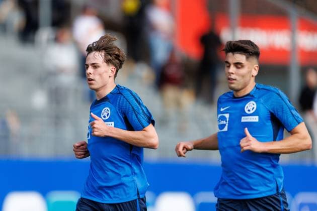 Public training, Slovakia, Mainz, 11 06 2024 Leo Sauer Slovakia 24 Adam Obert Slovakia 4 Public training of the national team of Slovakia in the Bruchweg Stadium on the Wolfgang Frank Campus, Mainz, 11 06 2024 Copyright: xBEAUTIFULxSPORTS Hahnex