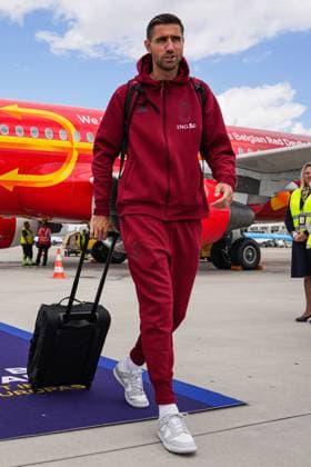 Belgium Media Activities UEFA EURO, EM, Europameisterschaft,Fussball 2024 12 06 2024 LUDWIGSBURG, GERMANY - JUNE 12 : Casteels Koen goalkeeper of Belgium pictured during arrival at the UEFA Euro 2024 European Football Championship tournament on June 12, 2024 in Ludwigsburg, Germany, 12 06 2024 Ludwigsburg Germany  Copyright: xRoyalxBelgianxFootballxAssociationx