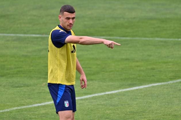Florence, Italy: Italian player Alessandro Buongiorno during Italy training session, UEFA European Football Championship in Florence, Italy, June 08 2024 UEFA European Football Championship - Italy training session  - ZUMAp169 20240612_zsa_p169_396_20240612 Copyright: xLisaxGuglielmi IPAxSportx