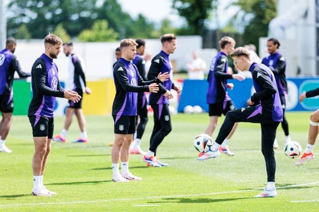 Training camp preparation UEFA EURO 2024 Germany 12 06 2024 Chris Führich Germany, 11 on the ball Training camp preparation UEFA EURO 2024 Germany Training HerzoBase, Herzogenaurach on 12 06 2024 Copyright: xBEAUTIFULxSPORTS Wunderlx