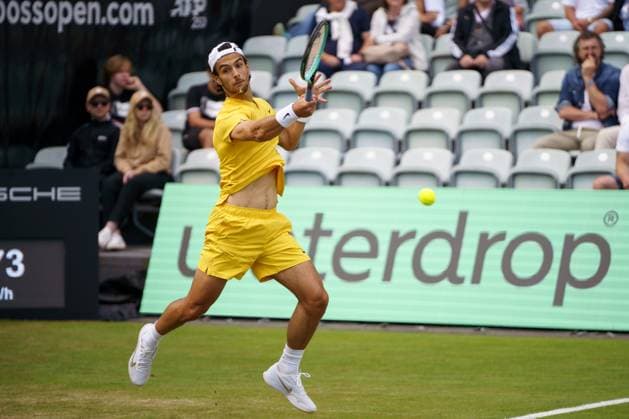 BOSS Open ATP 250 2024 Stuttgart, 12 06 2024 Lorenzo Musetti ITA, Italy BOSS Open 2024, ATP 250, TC Weissenhof grounds on 12 06 2024, Stuttgart Copyright: xBEAUTIFULxSPORTSx Pajonkx