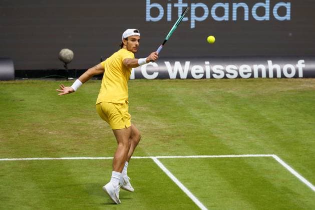 BOSS Open ATP 250 2024 Stuttgart, 12 06 2024 Lorenzo Musetti ITA, Italy BOSS Open 2024, ATP 250, TC Weissenhof grounds on 12 06 2024, Stuttgart Copyright: xBEAUTIFULxSPORTSx Pajonkx