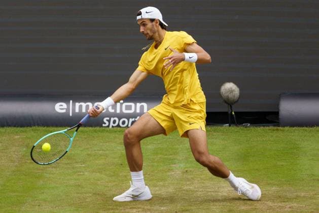 BOSS Open ATP 250 2024 Stuttgart, 12 06 2024 Lorenzo Musetti ITA, Italy BOSS Open 2024, ATP 250, TC Weissenhof grounds on 12 06 2024, Stuttgart Copyright: xBEAUTIFULxSPORTSx Pajonkx