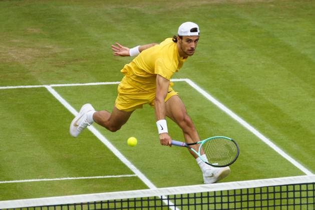 BOSS Open ATP 250 2024 Stuttgart, 12 06 2024 Lorenzo Musetti ITA, Italy BOSS Open 2024, ATP 250, TC Weissenhof grounds on 12 06 2024, Stuttgart Copyright: xBEAUTIFULxSPORTSx Pajonkx