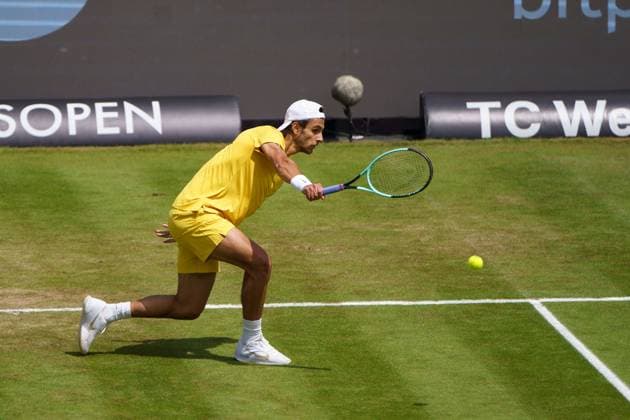 BOSS Open ATP 250 2024 Stuttgart, 12 06 2024 Lorenzo Musetti ITA, Italy BOSS Open 2024, ATP 250, TC Weissenhof grounds on 12 06 2024, Stuttgart Copyright: xBEAUTIFULxSPORTSx Pajonkx