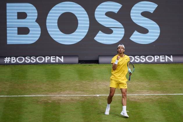 BOSS Open ATP 250 2024 Stuttgart, 12 06 2024 Lorenzo Musetti ITA, Italy BOSS Open 2024, ATP 250, TC Weissenhof grounds on 12 06 2024, Stuttgart Copyright: xBEAUTIFULxSPORTSx Pajonkx