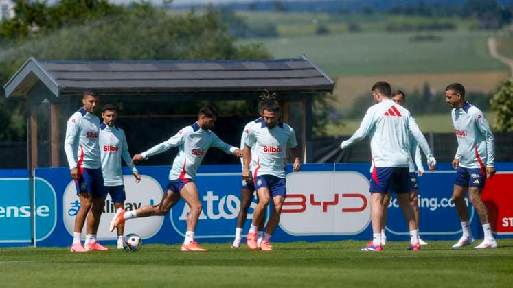 Spanish national team, Nationalteam s training session at the SV Aasen Sports Center in Donaueschingen, Germany, 12 June 2024. Spain will face Croatia in an Euro 2024 soccer match at Olympiastadion stadium in Berlin on 15 June. Spain training session in Germany !ACHTUNG: NUR REDAKTIONELLE NUTZUNG!  Copyright: xJ.J.xGuillenx GRAF9261 20240612-55013848239_1_20240612