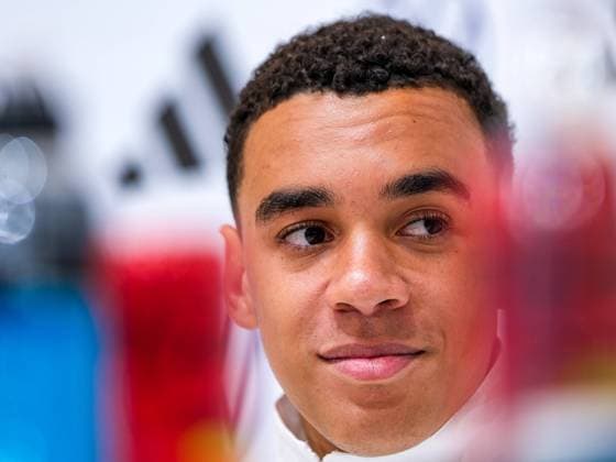 Jamal Musiala Germany , 10 , GER, DFB, Press conference, Football mens national team Germany, UEFA European Football Championship 2024,Herzogenaurach 12 06 2024 GER, DFB, Press conference, Football mens national team Germany, UEFA European Football Championship 2024,Herzogenaurach 12 06 2024 Herzogenaurach Copyright: xEibner-Pressefoto FlorianxWieganx EP_FWD