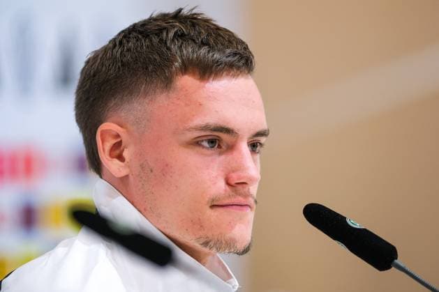 Florian Wirtz Germany , 17 GER, DFB, Press conference, Football mens national team Germany, UEFA European Football Championship 2024,Herzogenaurach 12 06 2024 GER, DFB, Press conference, Football mens national team Germany, UEFA European Football Championship 2024,Herzogenaurach 12 06 2024 Herzogenaurach Copyright: xEibner-Pressefoto FlorianxWieganx EP_FWD