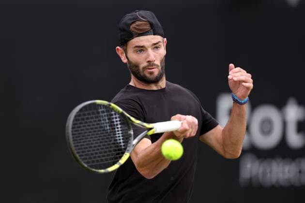 Jacob Fearnley during a round of 16 match against Paul Jubb. Rothesay Open Nottingham, Day 3, Tennis, Lexus Nottingham Tennis Centre, Nottingham, UK - 12 June 2024  Copyright: xRyanxBrowne Shutterstockx 14523728ak
