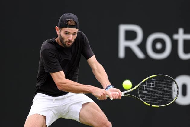 Jacob Fearnley during a round of 16 match against Paul Jubb. Rothesay Open Nottingham, Day 3, Tennis, Lexus Nottingham Tennis Centre, Nottingham, UK - 12 June 2024  Copyright: xRyanxBrowne Shutterstockx 14523728ah
