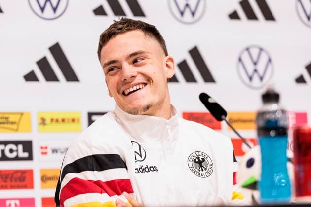 Training camp preparation UEFA EURO 2024 Germany 12 06 2024 Florian Wirtz Germany, 17 laughs Training camp preparation UEFA EURO 2024 Germany Press conference HerzoBase, Herzogenaurach on 12 06 2024 Copyright: xBEAUTIFULxSPORTS Wunderlx