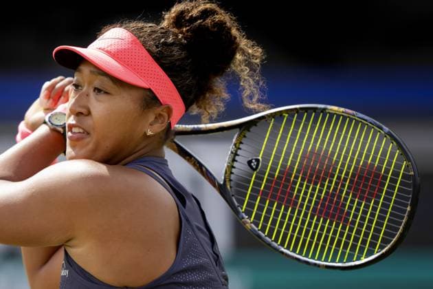 ROSMALEN - Naomi Osaka (JPN) in action against Suzan Lamens (NED) on the fifth day of the Libema Open tennis tournament in Rosmalen. ANP SANDER KONING xVIxANPxSportx xxANPxIVx 500932125 originalFilename: 500932125_20240612.jpg