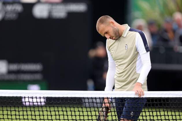 Daniel Evans during a round of 16 match against Henry Searle Rothesay Open Nottingham, Day 3, Tennis, Lexus Nottingham Tennis Centre, Nottingham, UK - 12 June 2024  Copyright: xRyanxBrowne Shutterstockx 14523728cr