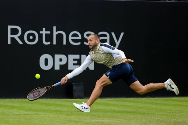 Rothesay Open Nottingham Day Five Daniel Evans (GBR) in his match versus Henry Searle (GBR) during the round of 16 of the Rothesay Open Nottingham Day Five at Lexus Nottingham Tennis Centre, Nottingham Copyright: xAndyxSumnerx FIL-20256-0059 UK Newspapers OUT