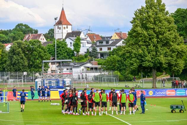 Belgium Media Activities UEFA EURO, EM, Europameisterschaft,Fussball 2024 12 06 2024 FREIBERG AM NECKA, GERMANY - JUNE 12 : Illustration picture of Red Devils during a training session of the Belgian Red Devils at the UEFA Euro 2024 European Football Championship tournament on June 12, 2024 in Freiberg am Necka, Germany, 12 06 2024 Freiberg am Necka Germany  Copyright: xVincentxKalutx