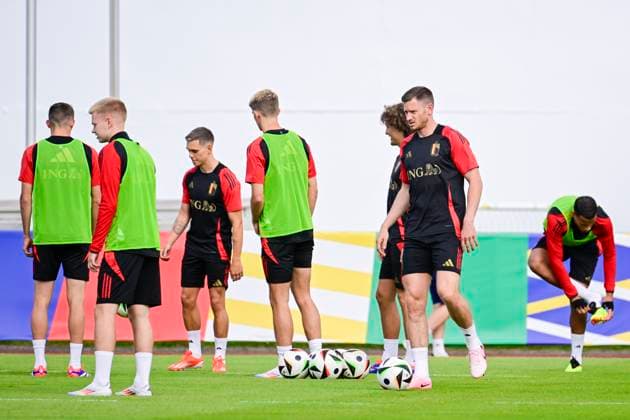 Belgium Media Activities UEFA EURO, EM, Europameisterschaft,Fussball 2024 12 06 2024 FREIBERG AM NECKA, GERMANY - JUNE 12 : Vertonghen Jan defender of Belgium during a training session of the Belgian Red Devils at the UEFA Euro 2024 European Football Championship tournament on June 12, 2024 in Freiberg am Necka, Germany, 12 06 2024 Freiberg am Necka Germany  Copyright: xPdvx